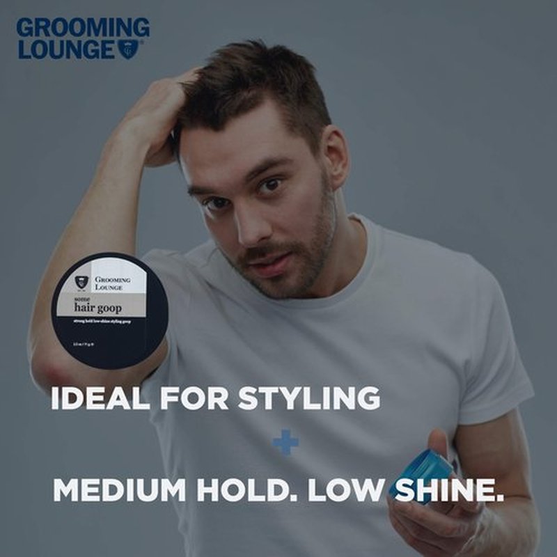 Grooming Lounge Some Hair Goop – Medium-Hold, Pliable, Low-Shine/Matte Styling Hair Paste for Men - Pliable for All-Day Touch Ups | No Parabens - Cruelty Free - 2.5 Oz (2-Pack)