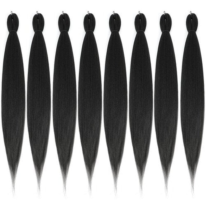 Pre Stretched Braiding Hair 14 Inch 8 Packs Long Braiding Hair Extensions Braiding Hair Pre Stretched Hot Water Setting Hair For Braids (14inch,2#)