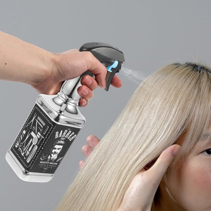 Spray Mist Bottle Hair Spray Bottle Retro Whisky Squirt Bottle Novelty Water Sprayer Hairdressing Barber Mist Salon Hair Tools Home Gardening Plants Water Sprayer 500ml Silver