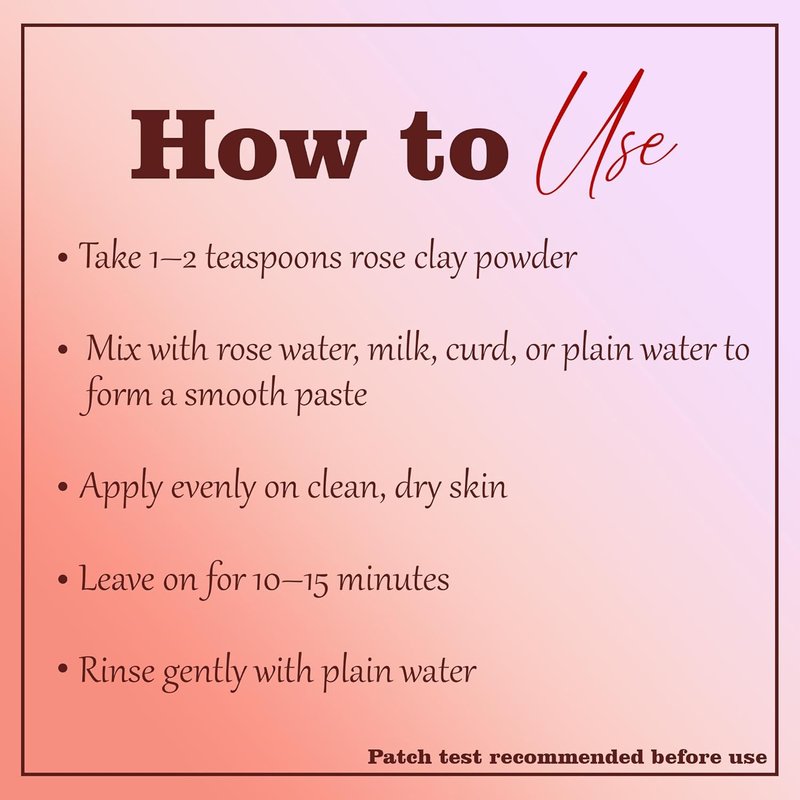 Pure Rose Clay Powder - 100% Natural Premium Pink Kaolin for Facial Masks & Cleansing | 227g (8oz) - All Skin Types