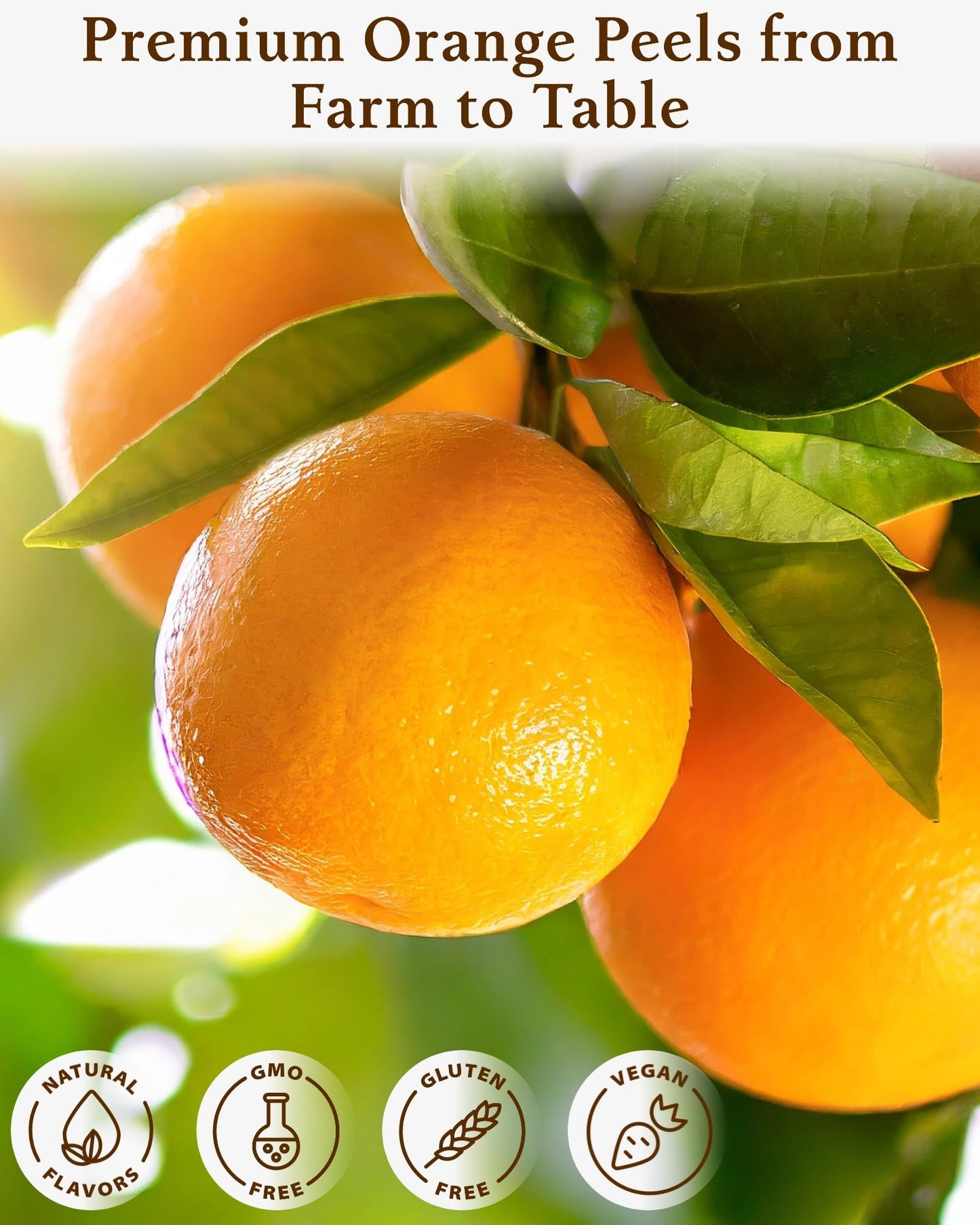 10oz Natural Candied Fruit, Orange Peel Cubes for Baking, Desserts, Garnish