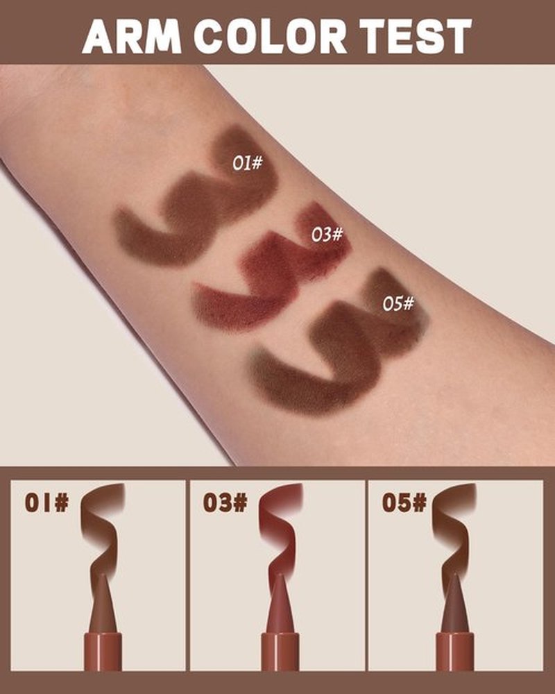 3 Colors 2 in 1 Lip Liner Lipstick Set, Gradient Matte Nude Dark Brown Red Lip Liner Velvet Plumping Lip Pencil, Women High Pigmented Long Lasting Lip Crayon Makeup for Gradual Ombre Effect,01+03+05