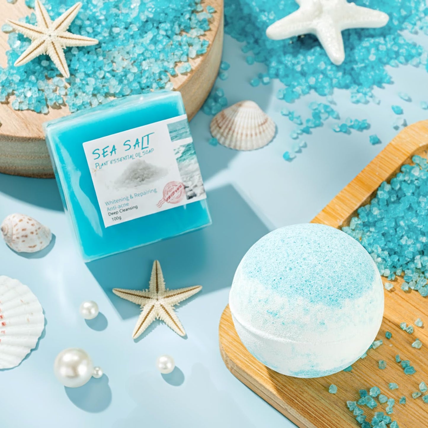 Birthday Gifts for Women，Gift Baskets for Women Self Care Gifts Get Well Gift Set for Her, Ocean Relaxing Care Package for Her Christmas, Mother’s Day, and Valentine’s Day
