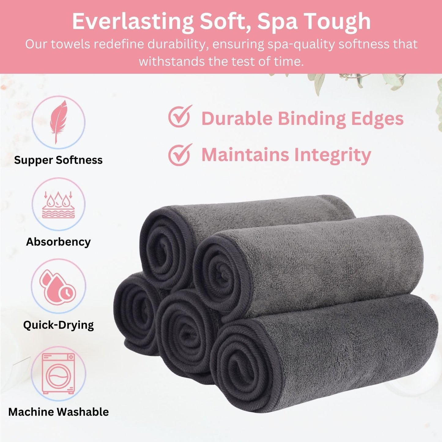 Efforest Facial Towels for Estheticians Soft, spa Towels for Facial, Massage Towels spa, Facial Towels for face, Professional Esthetician Equipment, Microfiber Facial Towels