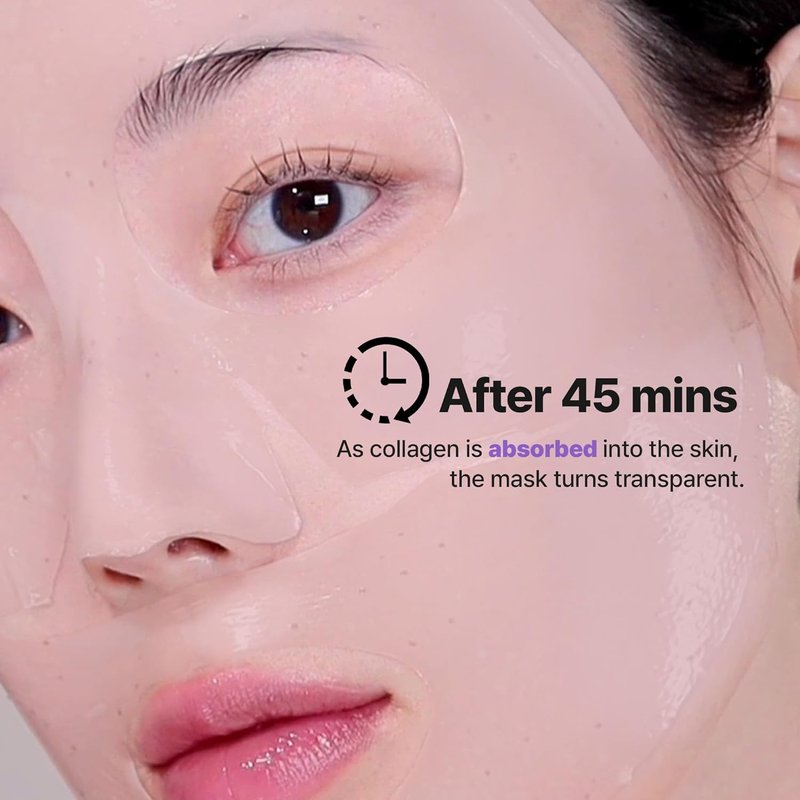 Collagen Remodeling Serum & Gel Mask Set - Firming, Pore-Tightening Skincare with Collagen & Peptides | 6 Hydrogel Masks Included