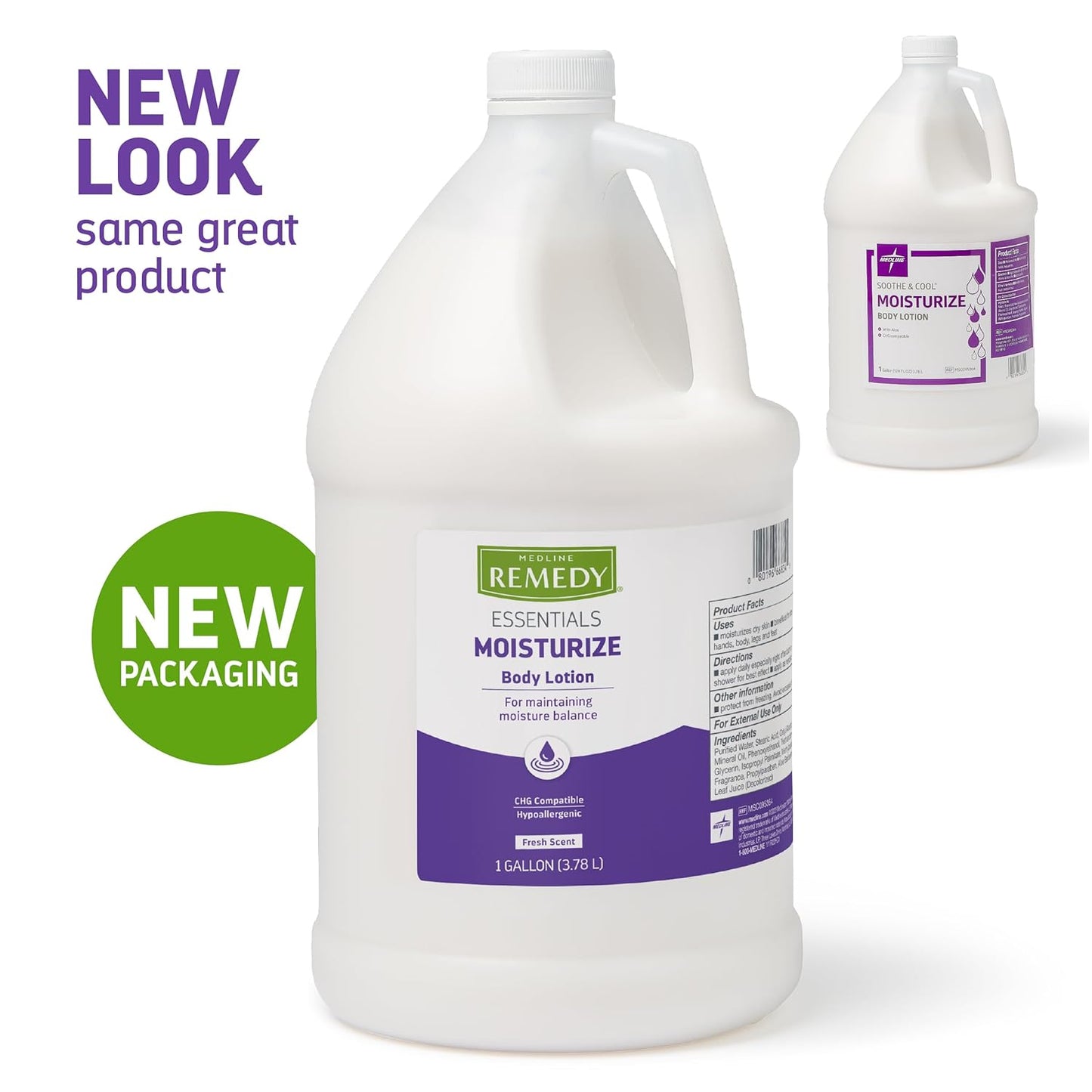 Medline Remedy Essentials Hydrating Body Lotion - 8 oz, 12 Count, Fresh Scent, Non-Greasy, Hypoallergenic for Dry Skin