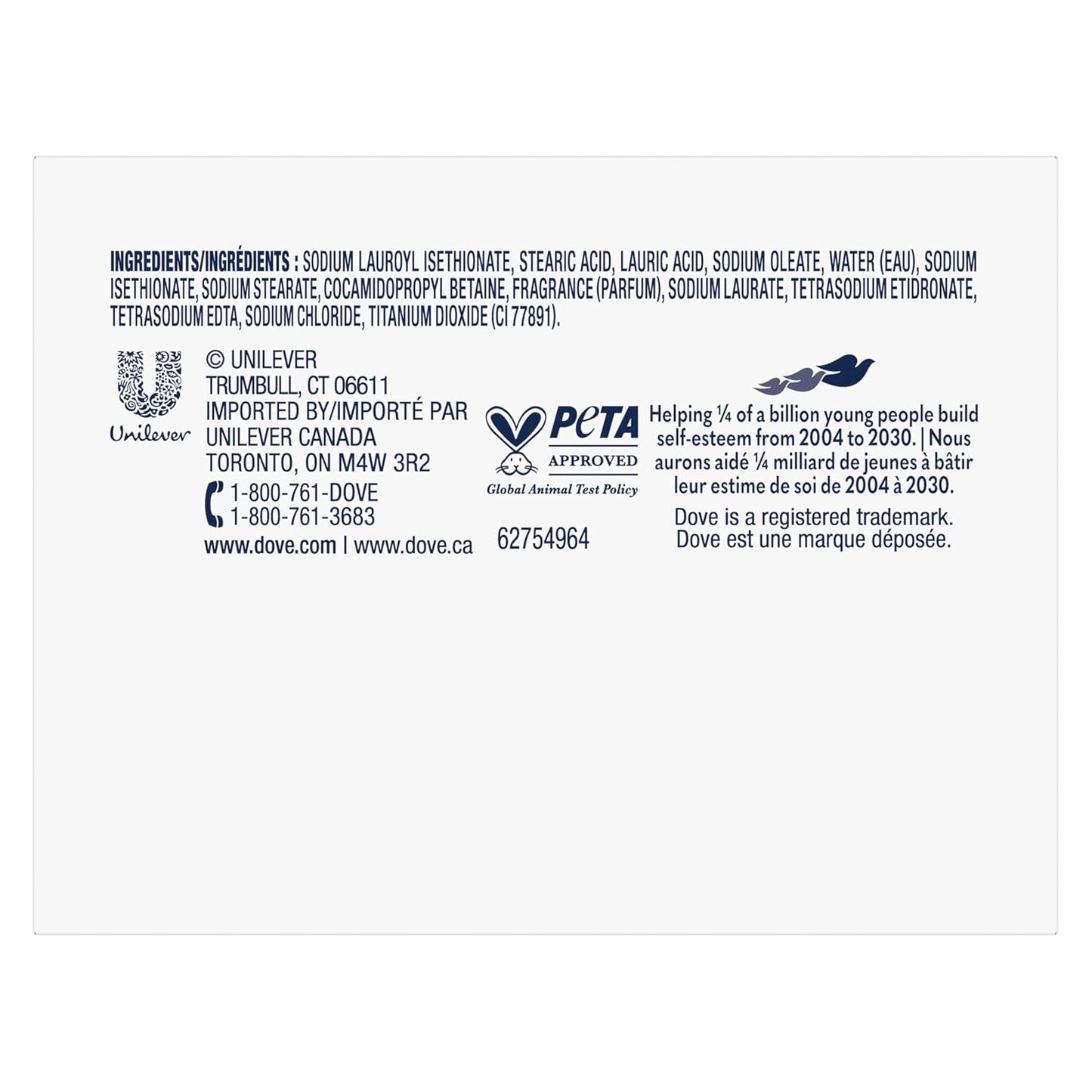 Dove Beauty Bar Soap Original, Pack of 24 for Soft, Smooth Skin, with 1/4 Moisturizing Cream 3.75 oz