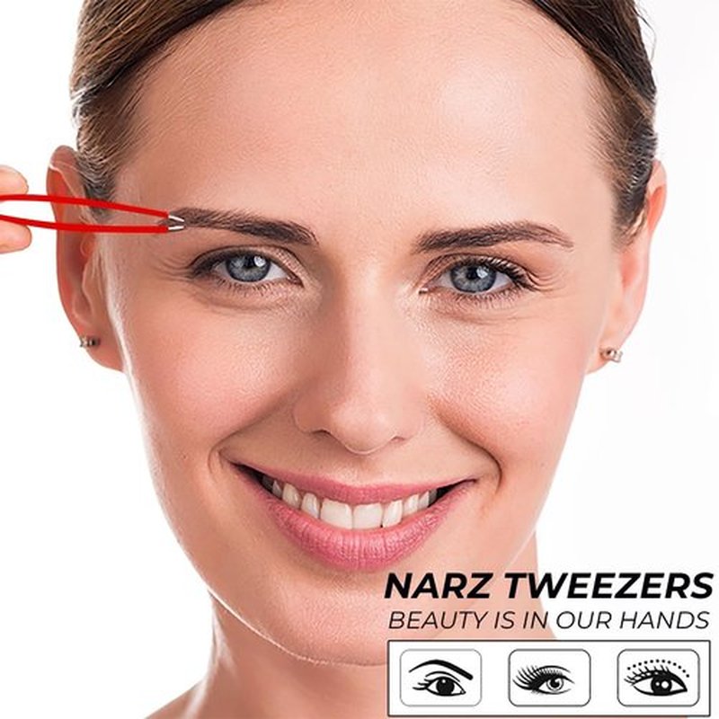 Professional Tweezer for Facial Hair Women & Men Stainless Steel Precision Tweezers for Ingrown Hair Tweezers for Men & Women (Red)