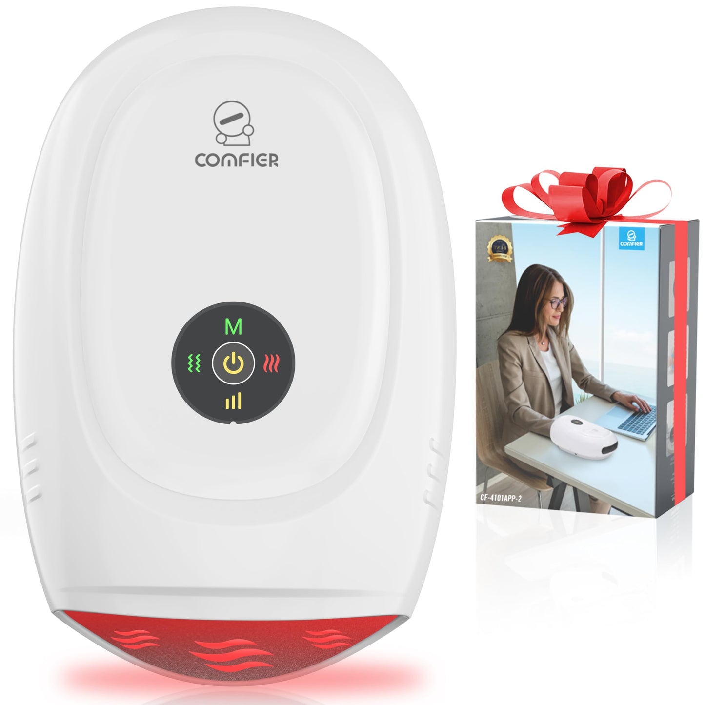COMFIER Hand Massager with Heat and Compression, Cordless Hand Massager for Arthritis and Carpal Tunnel, Gifts for Mom, Dads, Women and Men