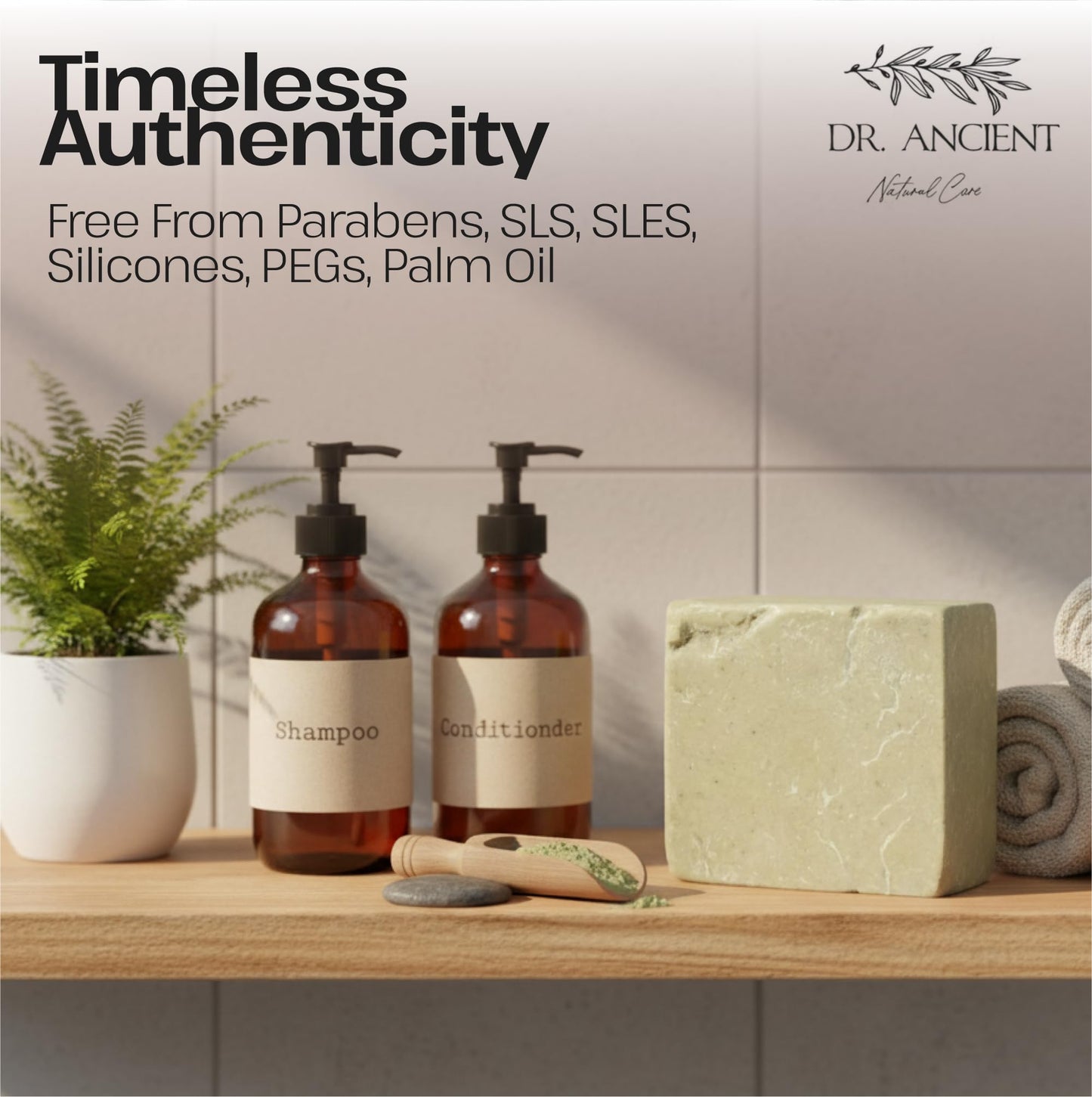 Dr.Ancient Clay Soap Bar, Organic Soap Bars Handcrafted the Traditional Way, Natural Chemical-Free, Vegan, Used for Face Wash, Body Wash, Hand Cleansing and Skin Care, Gentle Exfoliating Cleanser