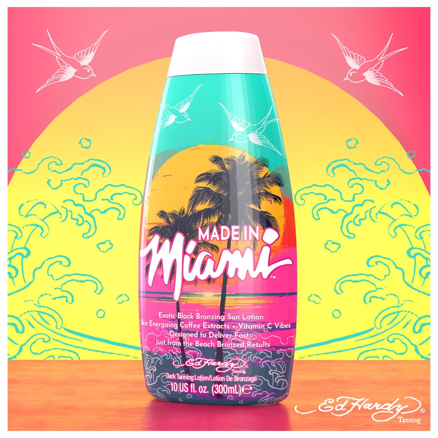 Ed Hardy Tanning Made In Miami - Dark Tanning Lotion