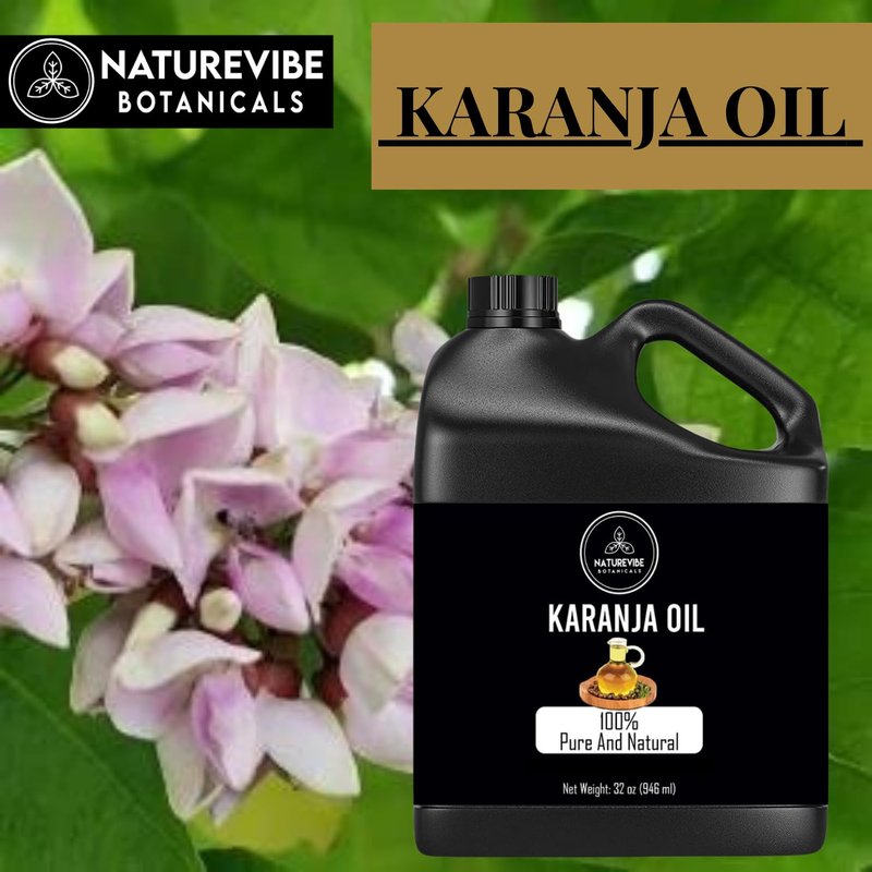 Karanja Oil & Moringa Seed Oil Combo - 32oz Natural Oils for Skin & Hair Care