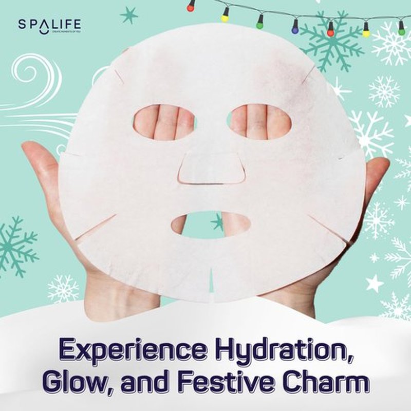 SpaLife Santa's Squad Hydrating Facial Masks - 12 Pack for Moisturizing and Soothing Beauty - Skincare Set for Radiant Skin