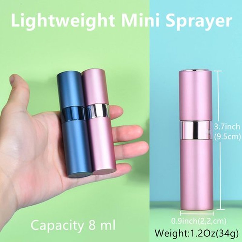 Yikimyfo 3Pcs Perfume Atomizer Cologne Travel Bottle, 8ml/0.27oz Refillable Perfume Bottle Portable Cologne Sprayer Small Perfume Spray Bottle Travel Size Cologne Refill Bottle