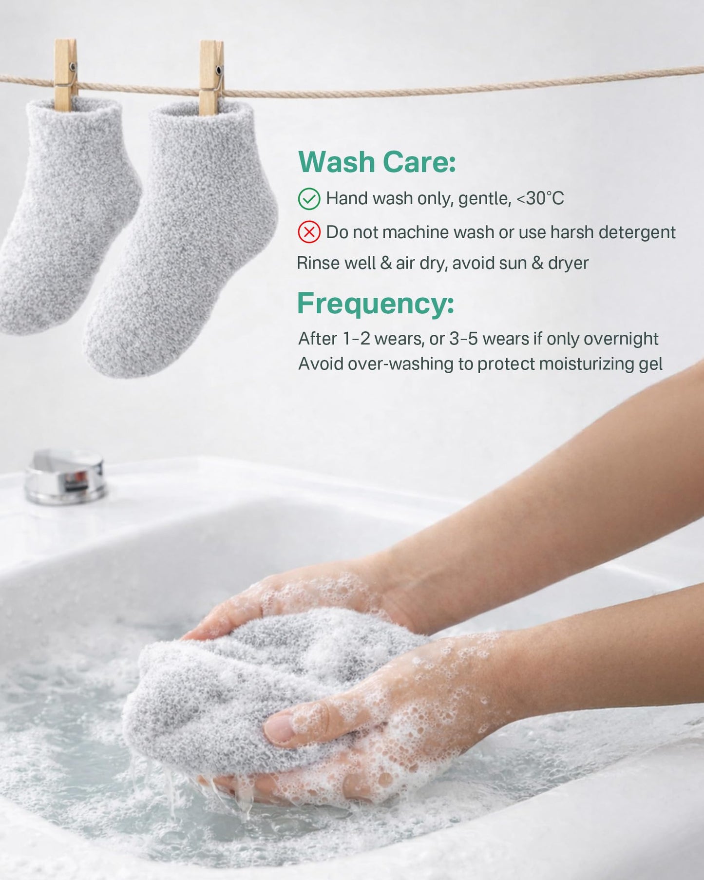 Moisturizing Socks for Dry Cracked Feet, Silicone Socks for Foot Spa(Size 9-11), Gel Socks for Foot Care Overnight, Aloe Socks Heel Protector for Cracked Heel Treatment, Self Care Gifts for Women