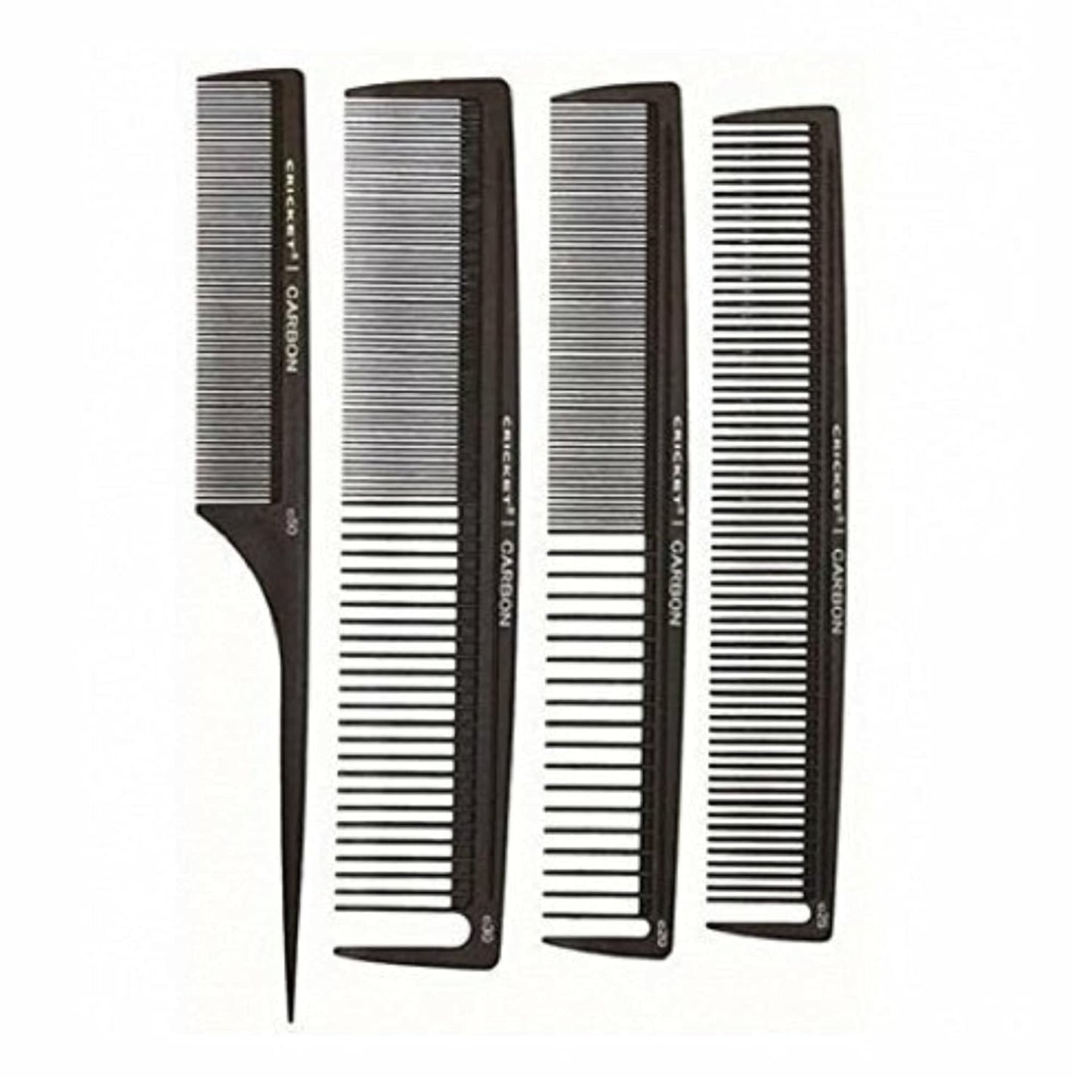 Professional Carbon Comb Set for Hair Styling – Anti-Static, Heat-Resistant, 4-Piece Variety Pack