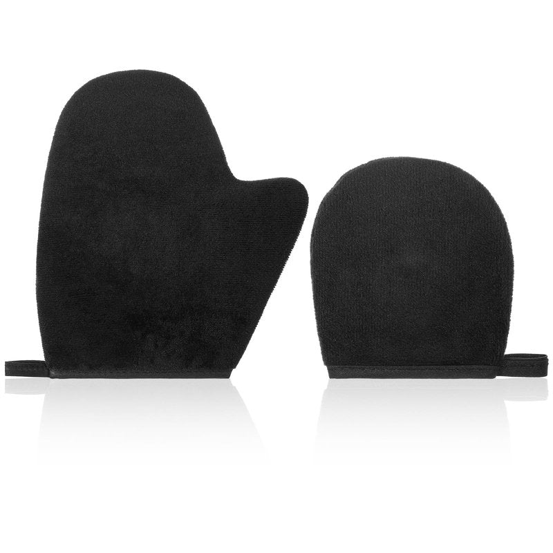 Lnngub 2 Pcs Self Tanning Mitt,Tanning Glove Black Tanning Mitts Self Tanner Self Tan Mitt Tanning Mitt Face Tanning Mitt Tanning Gloves for Self Tan Lotion Tanning Mitt Back Applicator for Men Women