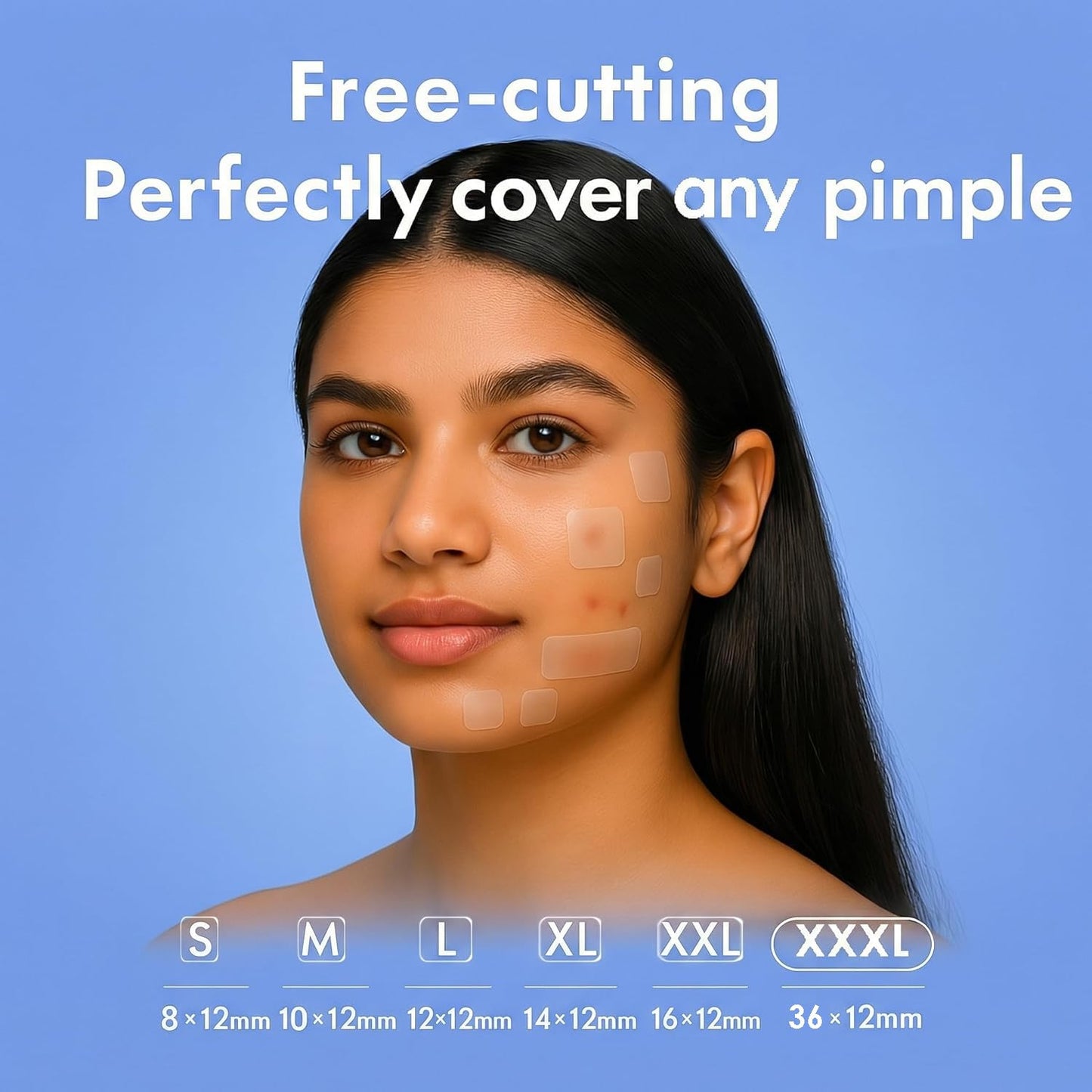 Pimple Patches for Face (1250 Count), Cut-to-Size Hydrocolloid Roll Tape - Pimple Patch Pimple Stickers - Absorb Gunk & Fast Healing - Acne Pimple Patches for Face - Zit Patches - For All Size Acne