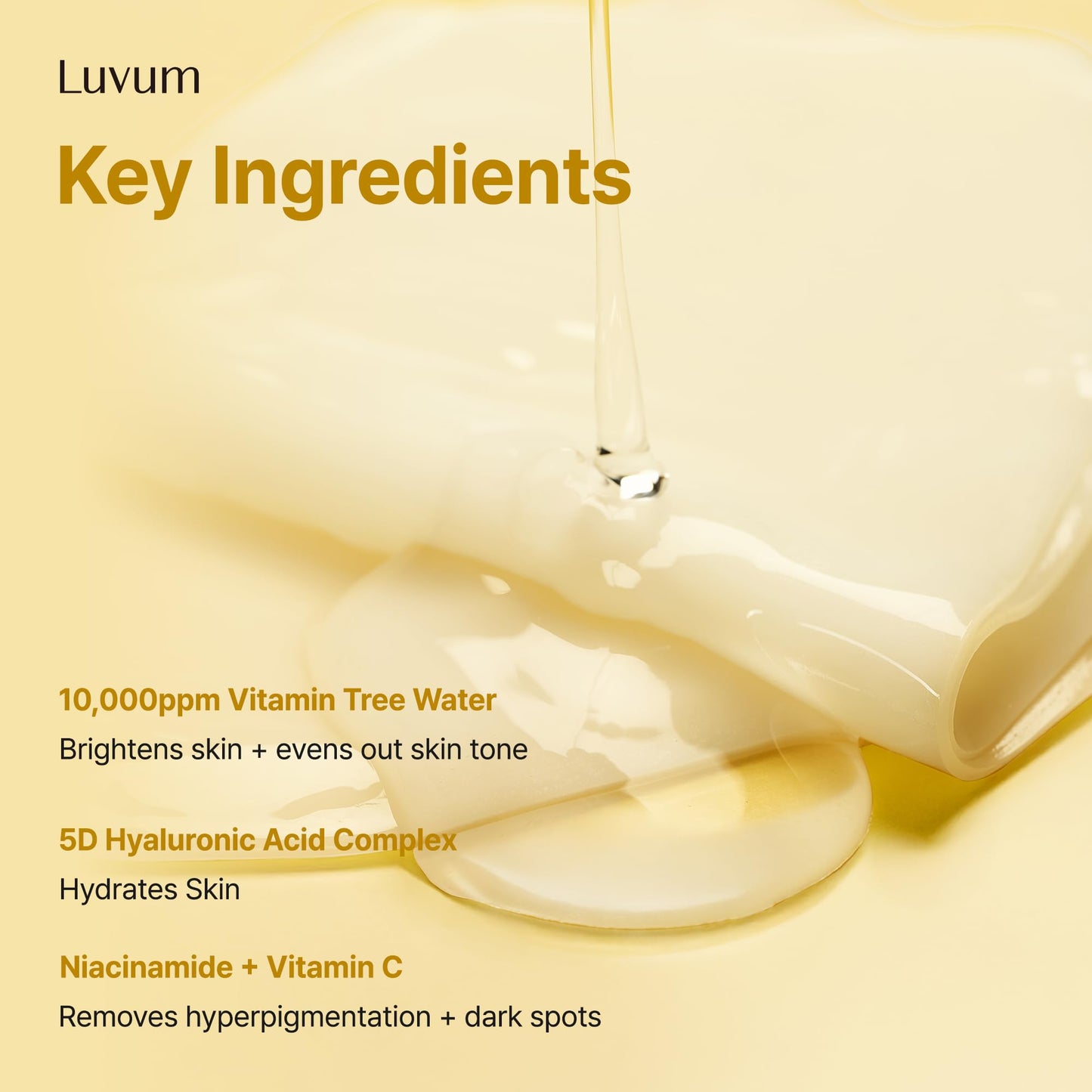LUVUM Afterglow Yuja Gel Mask, Vitamin C, Overnight Hydrogel Mask, 4+1 Pack
