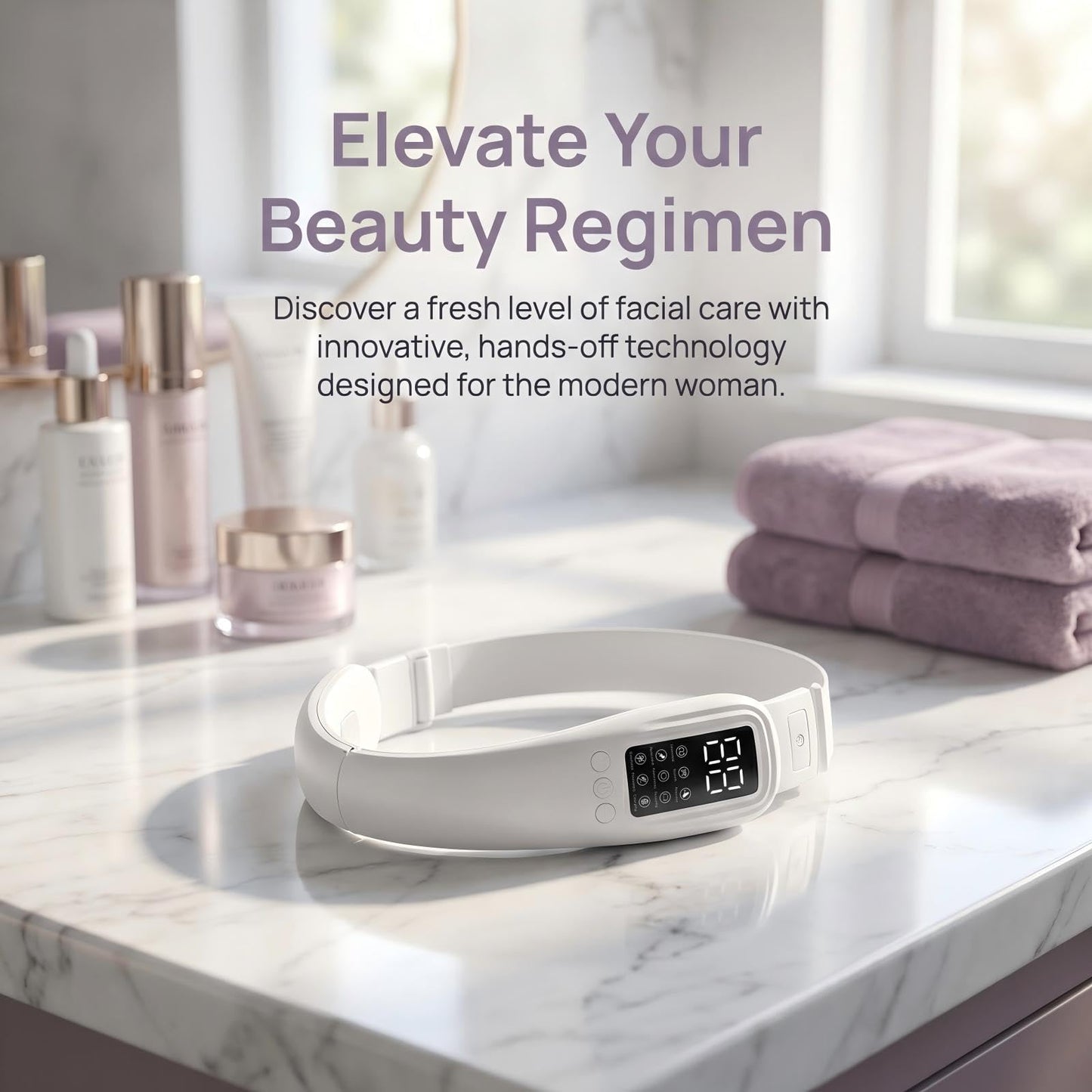 VITALA V Lift Device, Electric Double Chin Device and V-Face Machine with 8 Modes and 15 Gear Adjustable Lntensitie，Rechargeable、for Facial Care.