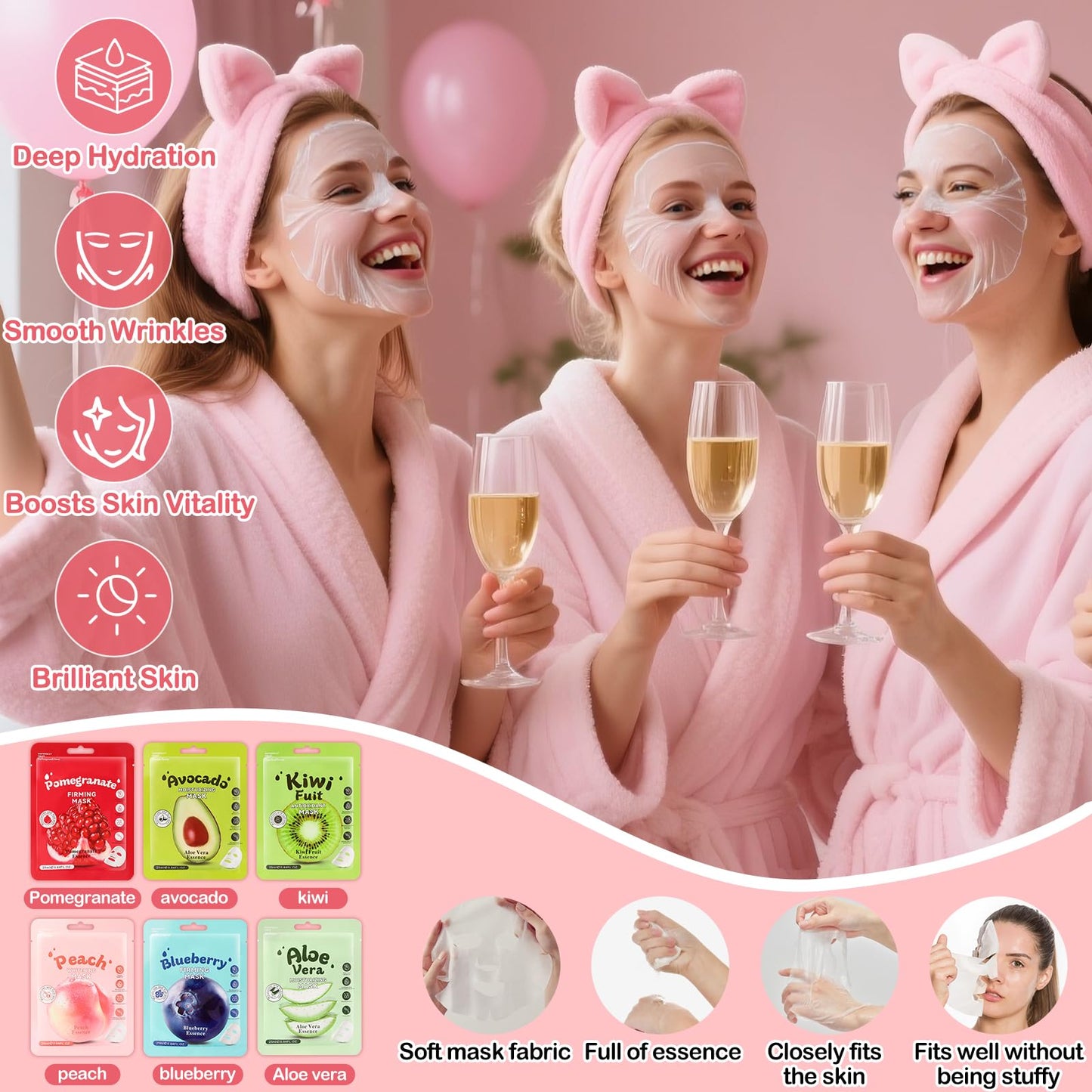 132 PCS Spa Party Supplies for Girls