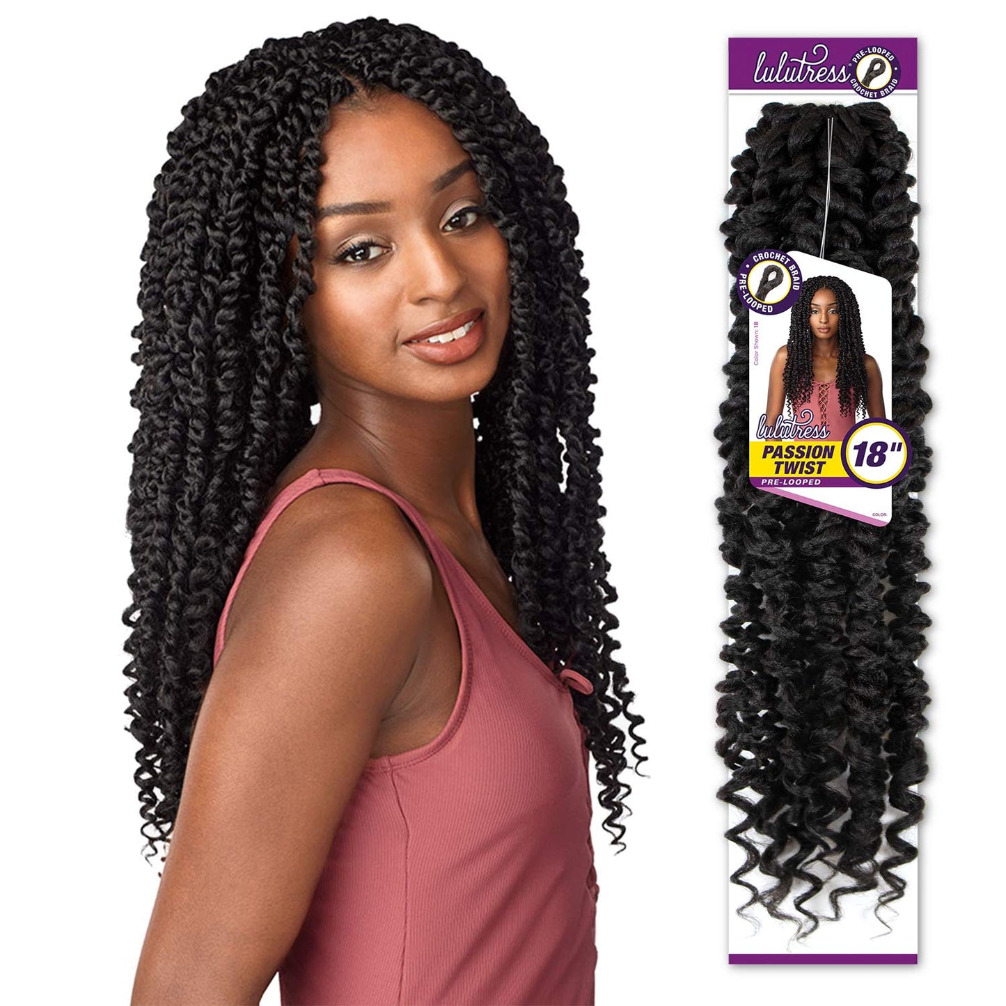 MULTI PACK DEALS! Sensationnel Crochet Braids Lulutress Passion Twist 18" (3-PACK, 30)