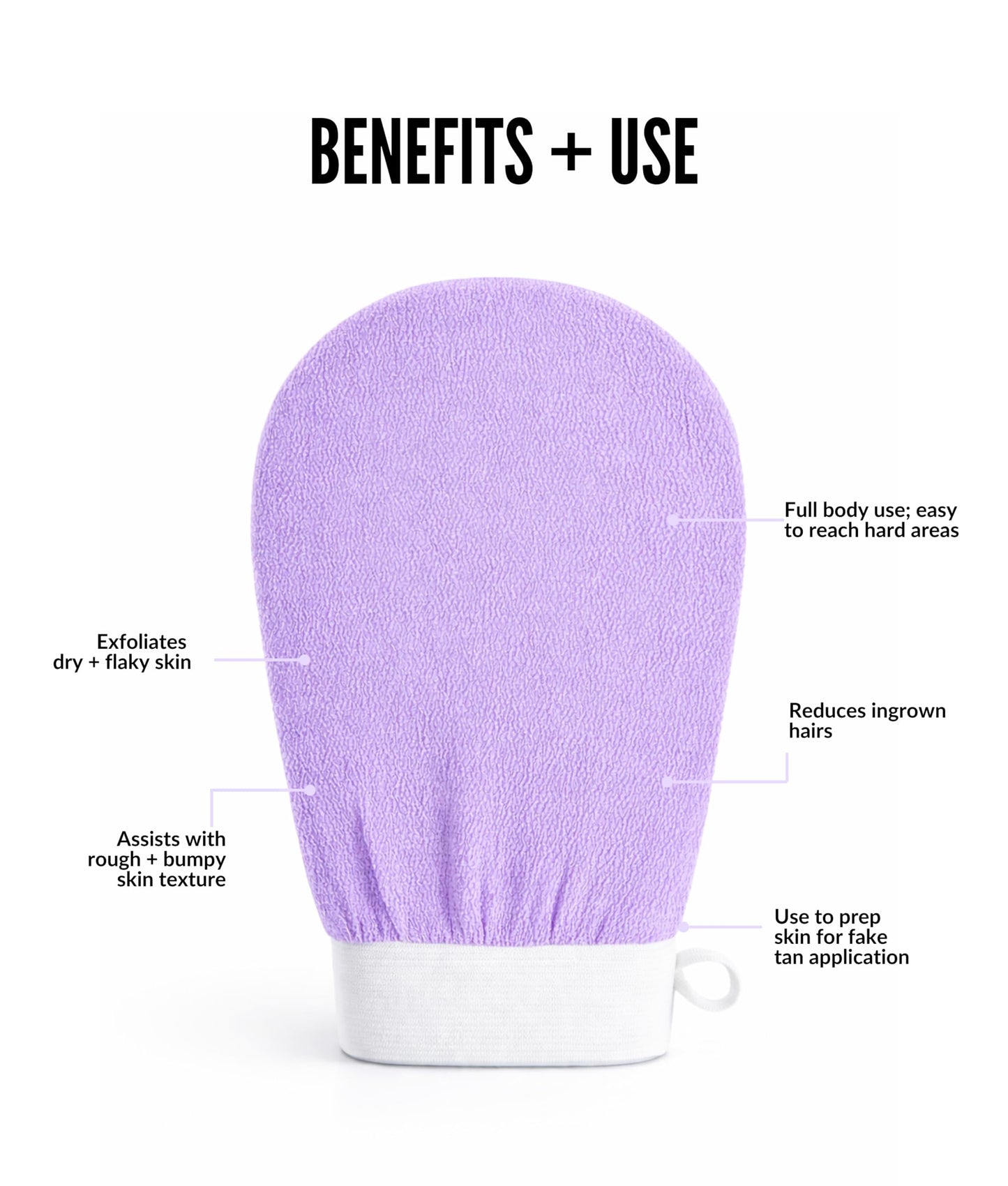 Habitual Exfoliating Glove (2-Pack) | Deep Body Exfoliation Mitts for Smooth Skin, Shower & Bath Scrub Gloves for Self-Care Routine