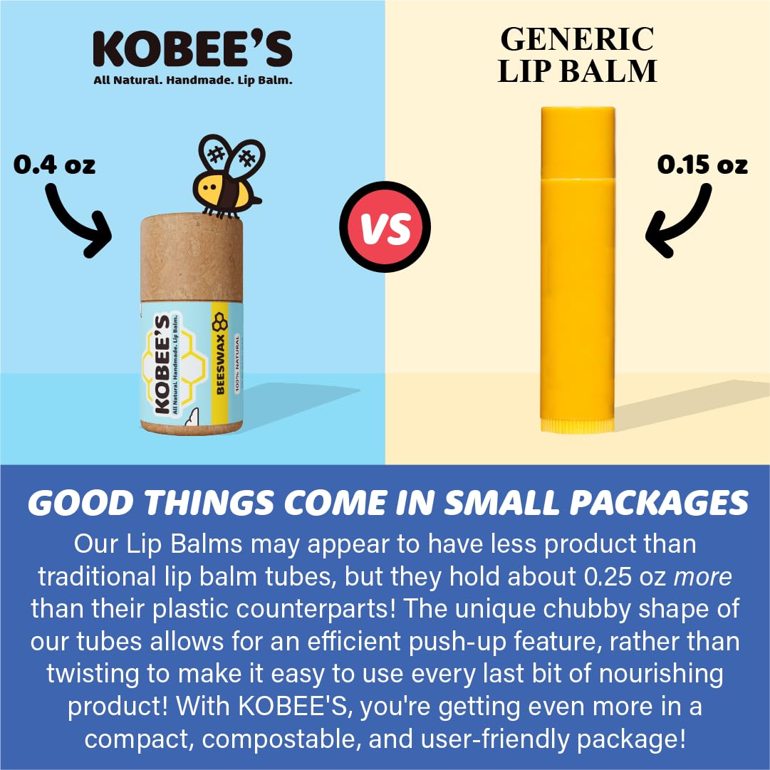 3 pack - Kobeesco Lip Balm, Lip Moisturizer, Lip Cure, Lip Balm, Nourishing Lip Treatment (Mai Tai Punch)