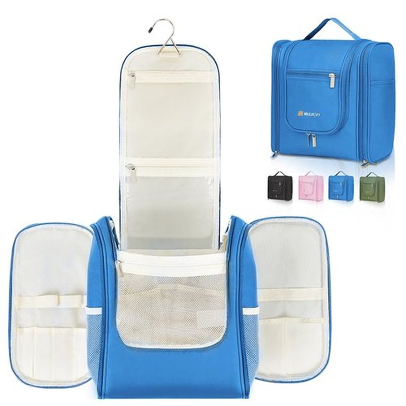 MULISOFT Travel Toiletry Bag for Women & Man, Extra Large Toiletry Bag, Portable Hanging Toiletries Bag, Water Resistant Dopp Kit for Toiletries, Cosmetics, Big Comparment Travel Makeup Bag Organizer