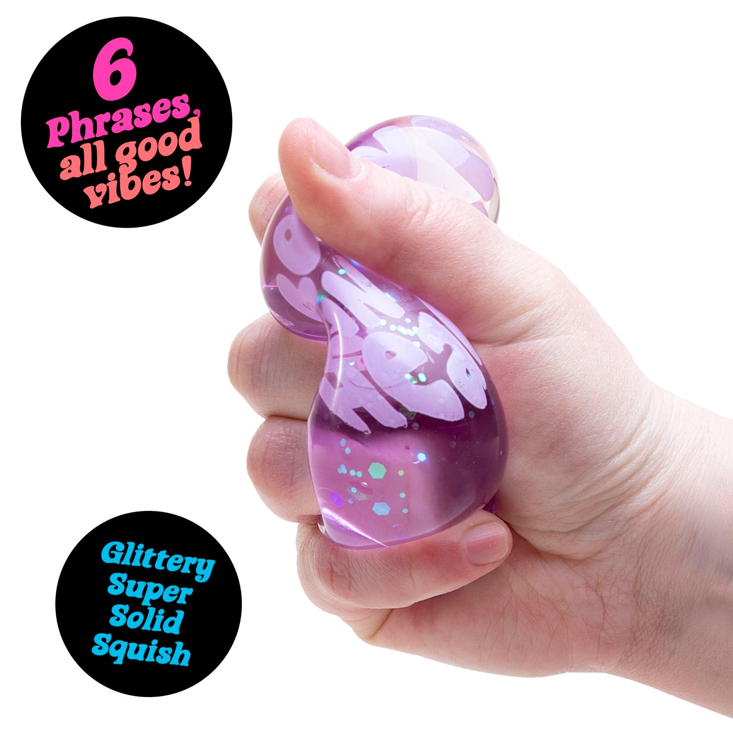 Schylling Needoh Good Vibes Only - Sensory Squeeze Toy - Colors May Vary (1 Per Pack)