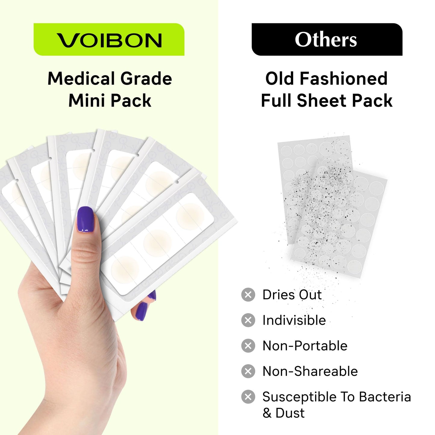 Voibon Pimple Patches For Face, Invisible Hydrocolloid Acne Patches Acne Treatment,Covering Zits & Blemishes in Skin and Face, Zit Patches with Salicylic Acid,