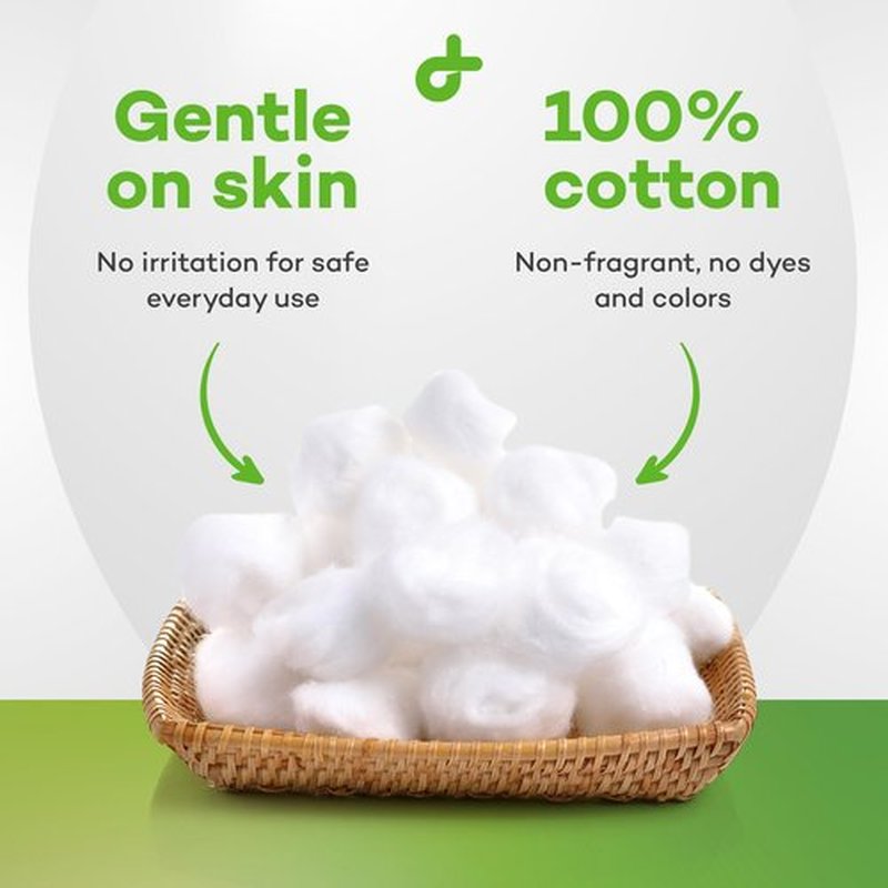 Dealmed 300 ct. Cotton Balls for Face, Makeup, Medical Uses, & DIY Crafts | Non-Sterile Bulk Pack | Resealable Zip-Locked Bag | 100% Pure Cotton, Soft, Absorbent, Gentle (Case of 24)