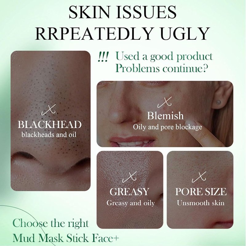 Mugwort Clay Mask Stick - Control Excess Oil & Deep Clean Pores | Gentle Exfoliation for Smoother Skin