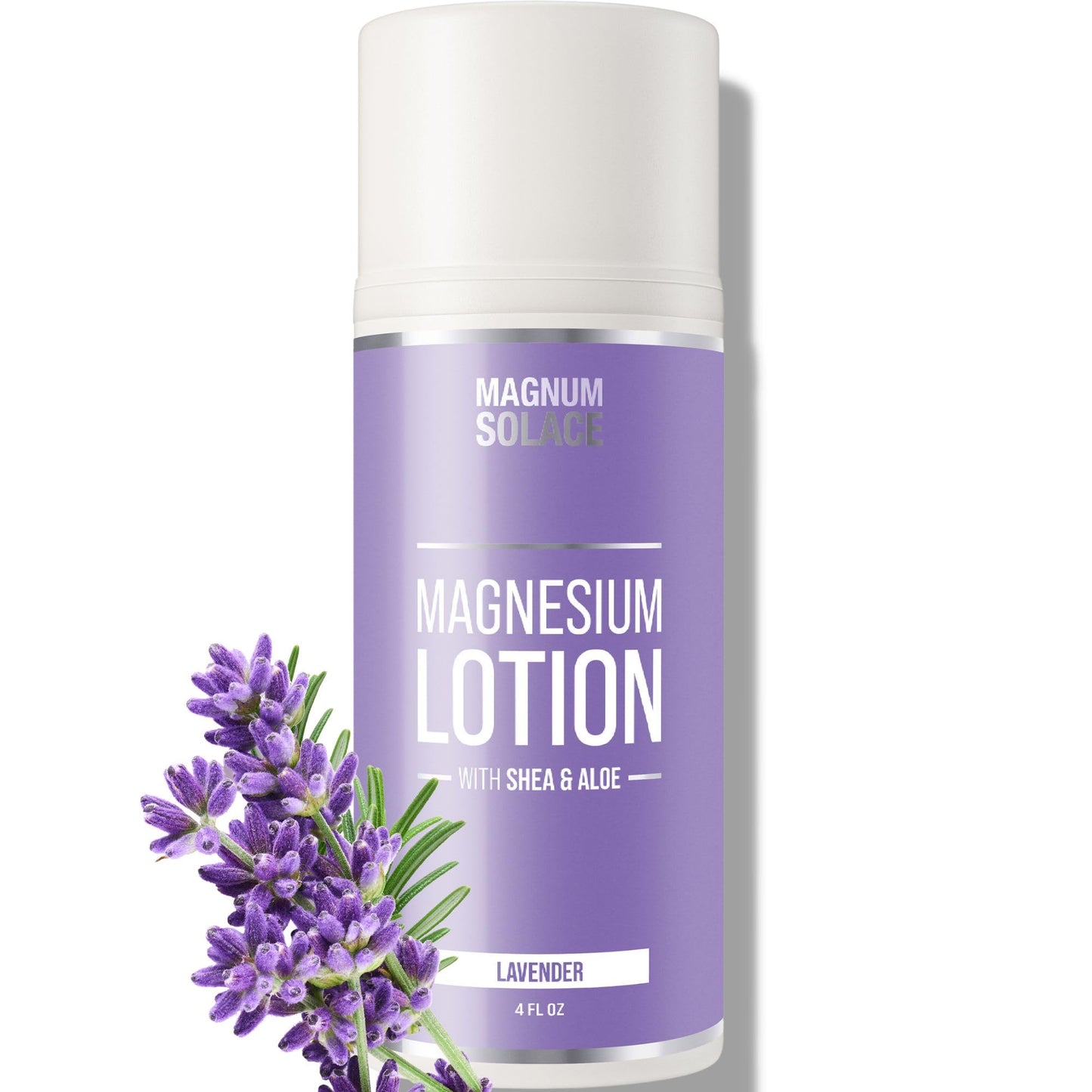 Magnum Solace Magnesium Lotion with Aloe, Shea, Coconut - Alternative to Topical Magnesium Cream - Lavender