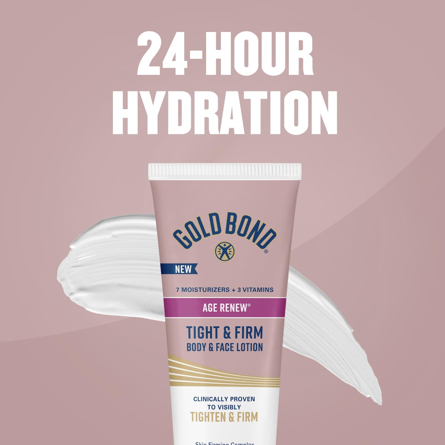 Gold Bond Age Renew Tight & Firm Body & Face Lotion with Proteins & Lipids, Skin Firming Lotion for Aging, Dry Skin, 8 oz.(Pack of 2)