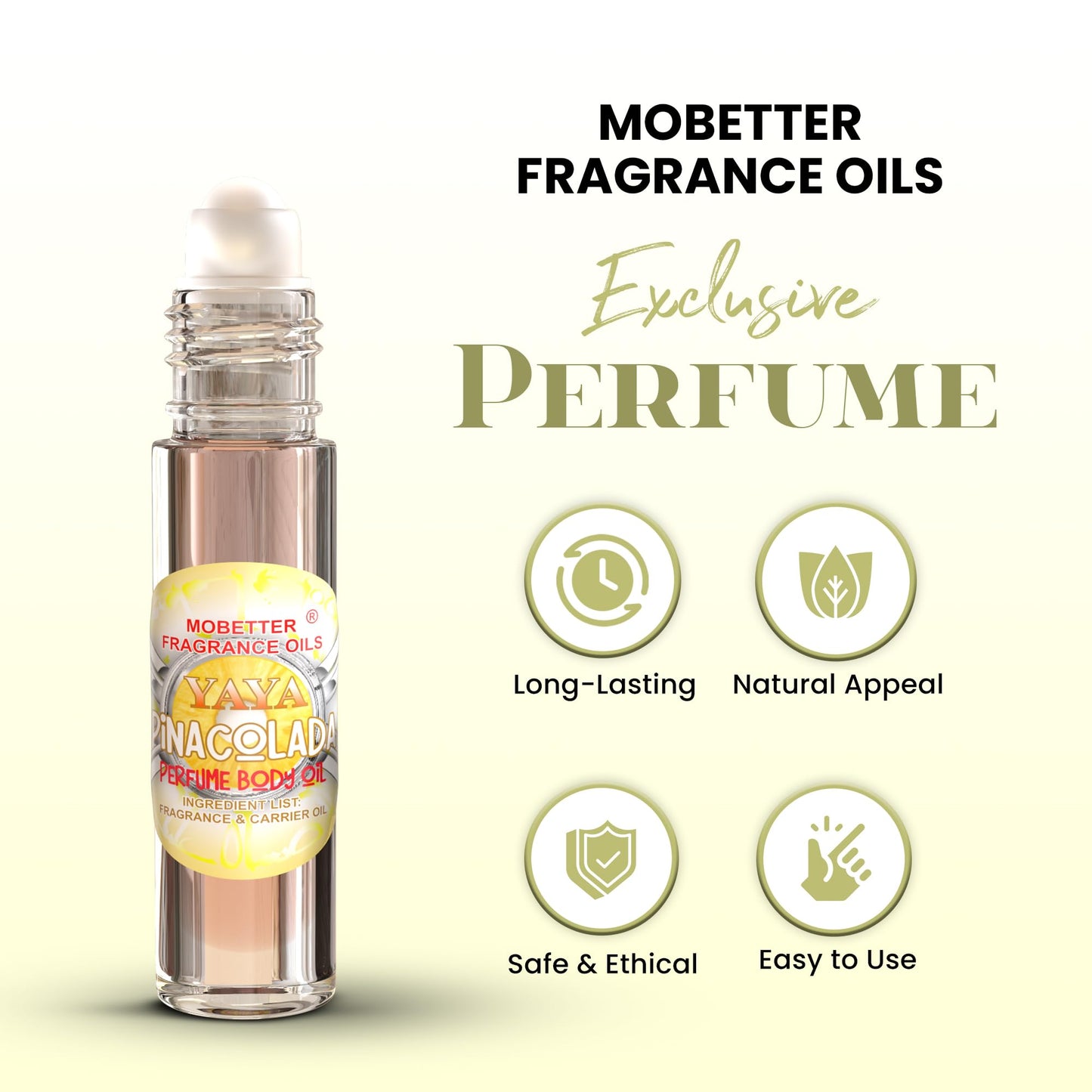 MOBETTER FRAGRANCE OILS YAYA Pinacolada Parfum Fragrance Body Oil for Women