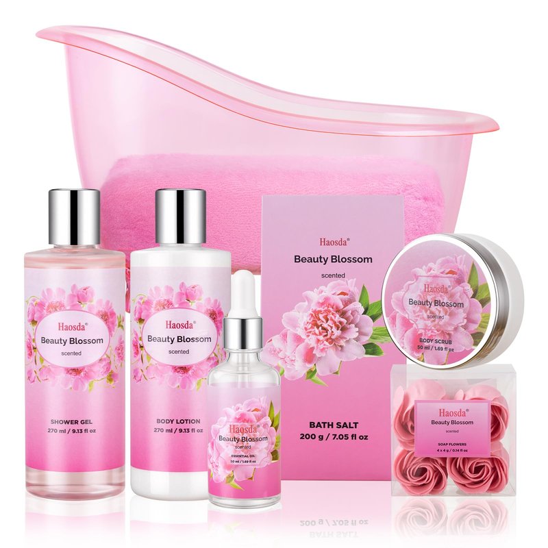 Bath Set Spa Gifts for Women Mothers Day Gifts Basket Relaxing Home Spa Bath and Body Set Luxury Self Care Kit with Essential Oil Body Lotion Birthday Gift for Her