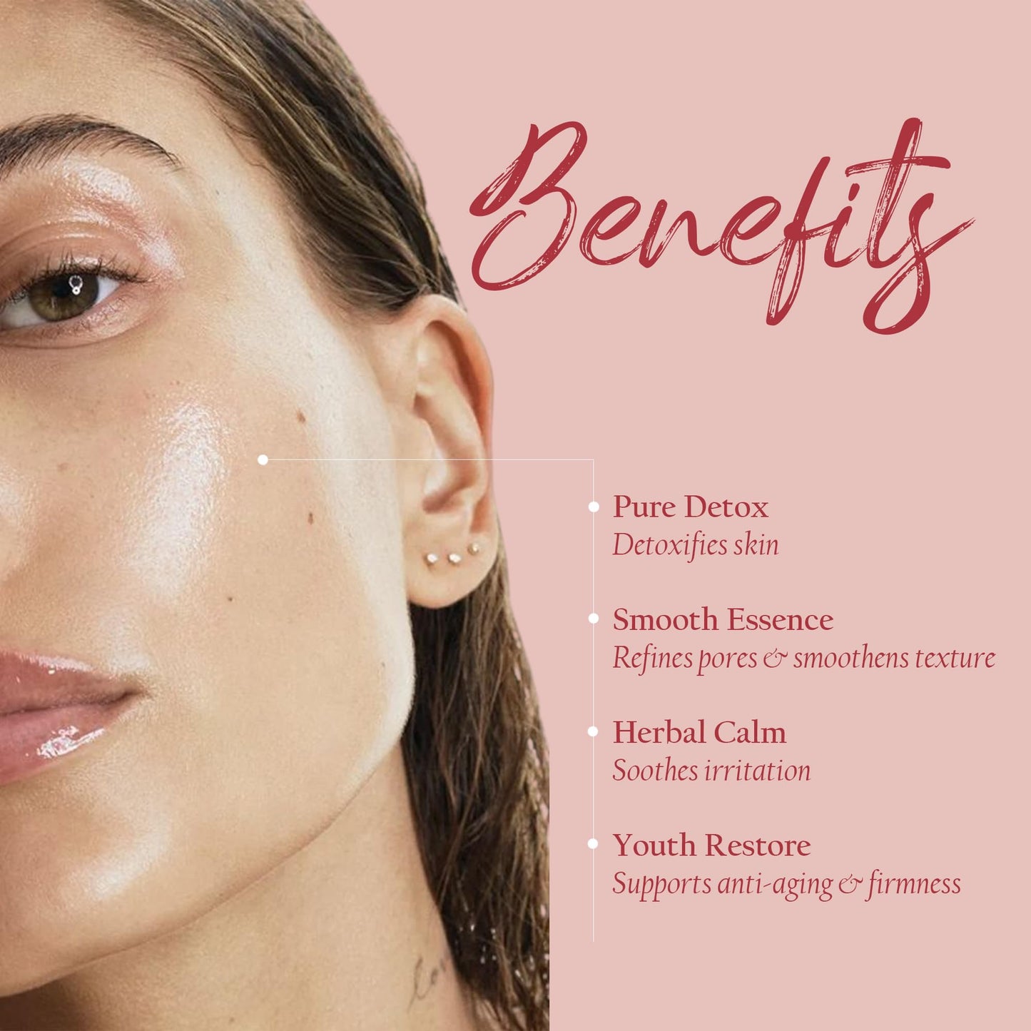 minature Rose Clay Clarifying Powder Face Mask – |Salicylic Acid, Green Tea, Peptides, Allantoin Deep Pore Detox & Gentle Sebum Control | (100 g)(3.5Oz)