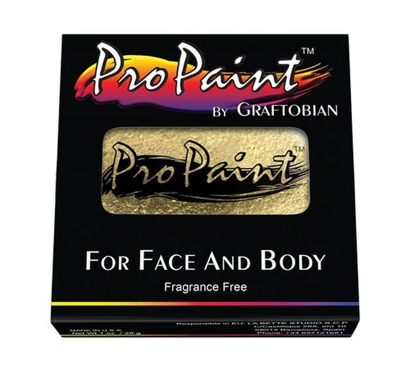 Graftobian Makeup ProPaint Face & Body Paint - Gilded Gold 30ml - Halloween Makeup - Costume Makeup for Adults - Body Paints for Adults - Face Paint Makeup - Skin Paint - Makeup Paint