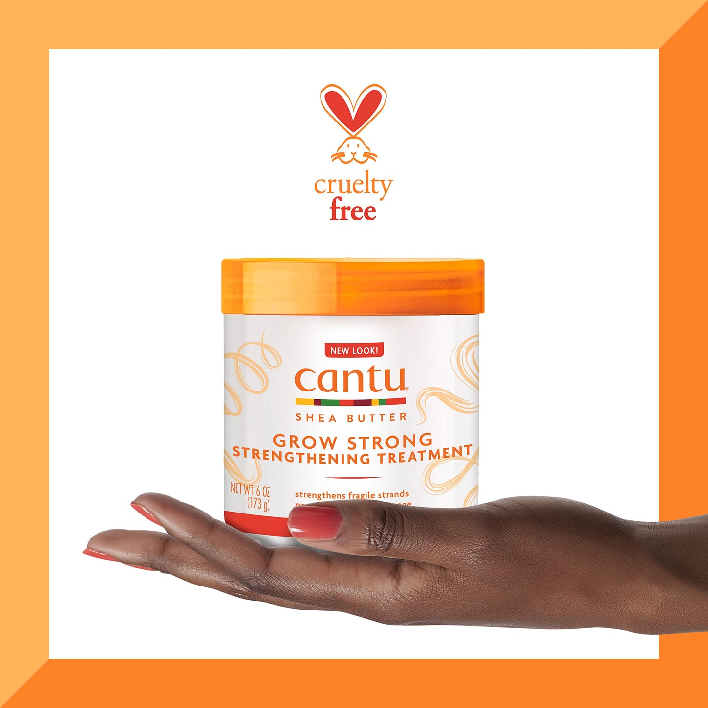 Cantu Grow Strong Strengthening Treatment with Shea Butter, 6 oz (Packaging May Vary) (Pack of 2)