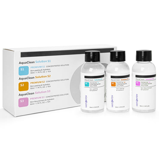 Aqua Peeling Facial Serum 1.76fl.oz Deep Cleaning Liquid Oxygen Liquid Water Cleaning Disinfectant to Use for Facial Machine Elitzia ETLB245 ETQY1104 Set Of 3 Bottles