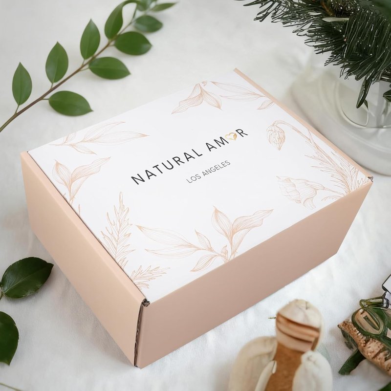 Spa Gift Set - 8-Piece Self-Care Box with Rose Clay Mask, Bath Bomb, Goat Milk Soap & Candle | Pink Ribbon Blanket