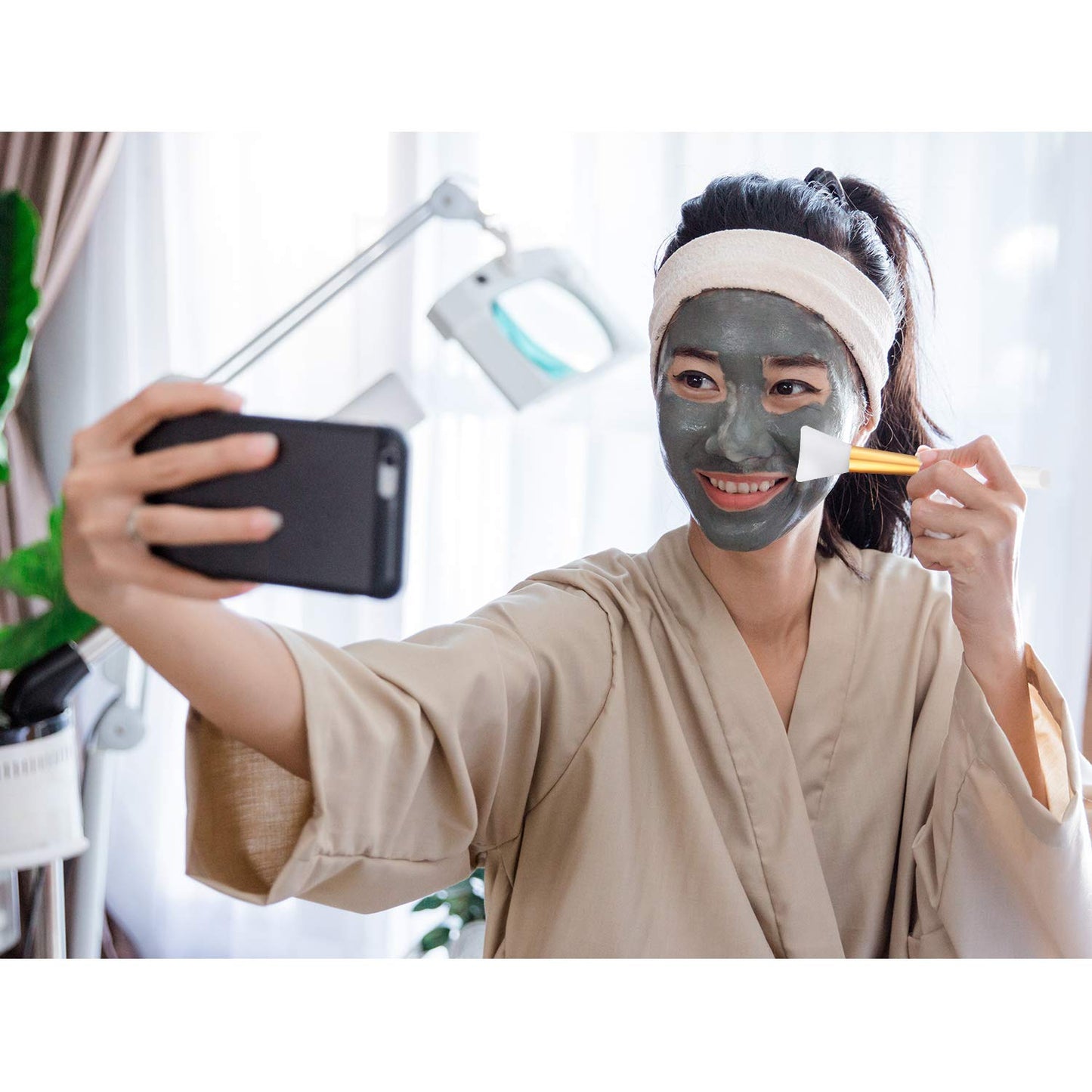 Patelai 20pcs Silicone Face Mask Applicators Soft Face Mask Brushes Facial Mud Clay Beautytools for Sleeping Mud Hairless Body Lotion Body Butter