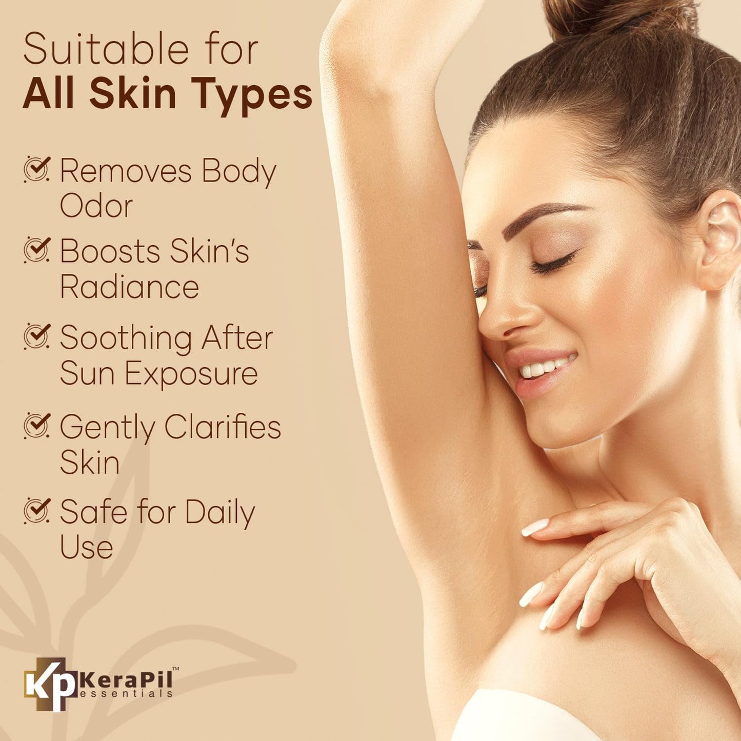 KERAPIL Exfoliating Body Wash, Coconut and Vanilla, 16 fl oz