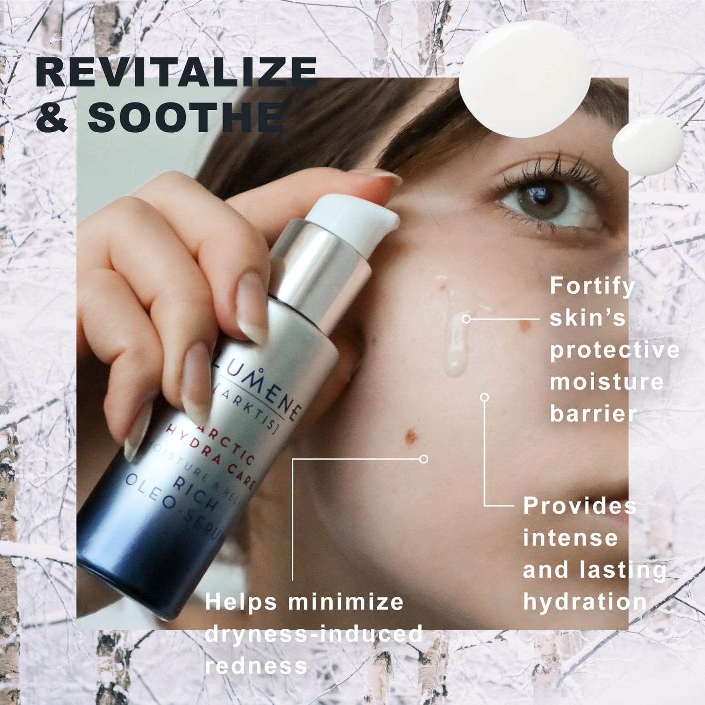 Lumene Arctic Hydra Care [Arktis] Moisture & Relief Rich Oleo Serum, Fragrance Free Oil-serum for Dry, Dehydrated and Sensitive Skin, Transparent
