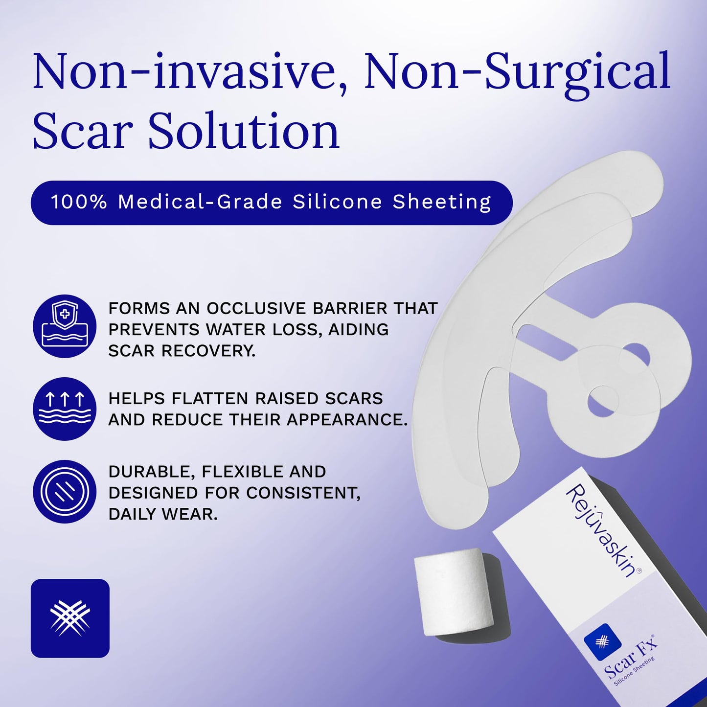 Rejuvaskin Scar Fx Silicone Sheeting, Silicone Tape for Breast