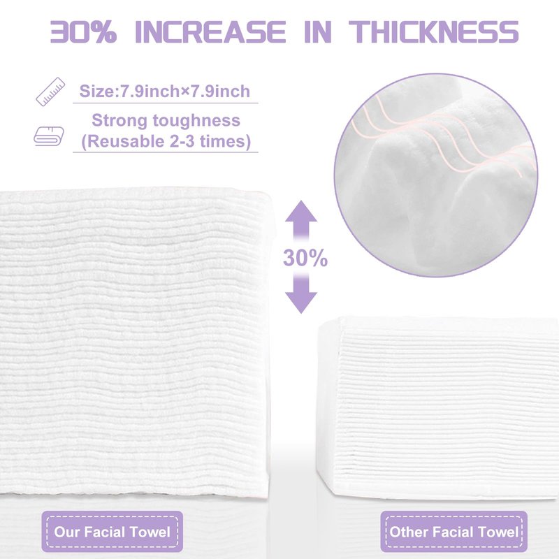 Disposable Face Towel 600 Count, Soft Cotton Face Towels, Dry Wipes Facial Cloths Towelettes for Washing and Drying, Lint Free Facial Tissue for Skincare, Makeup Remover and Cleansing
