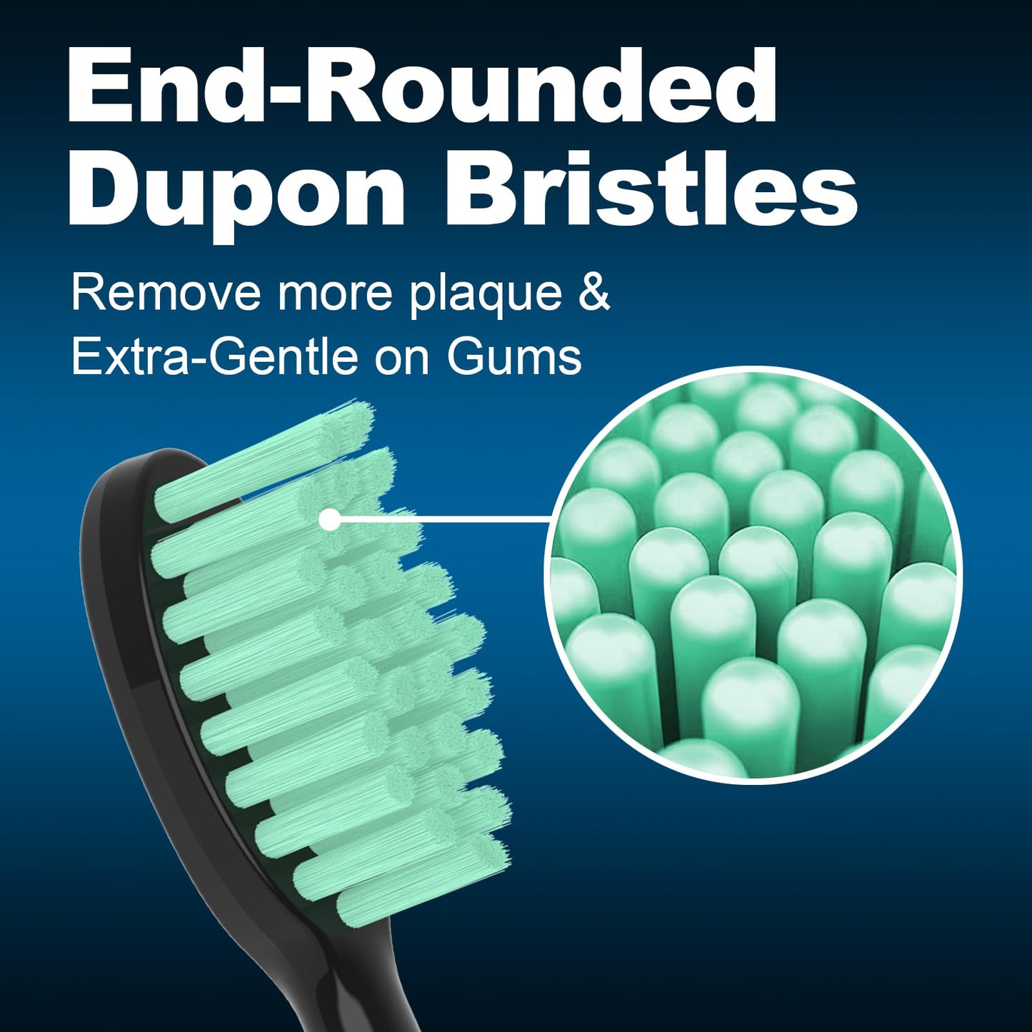 ZIYAJIA Replacement Toothbrush Heads 10 Pack Compatible with AquaSonic Black Series for Vibe Series Black Series pro, and for Duo Series pro Electric Toothbrush,Balck