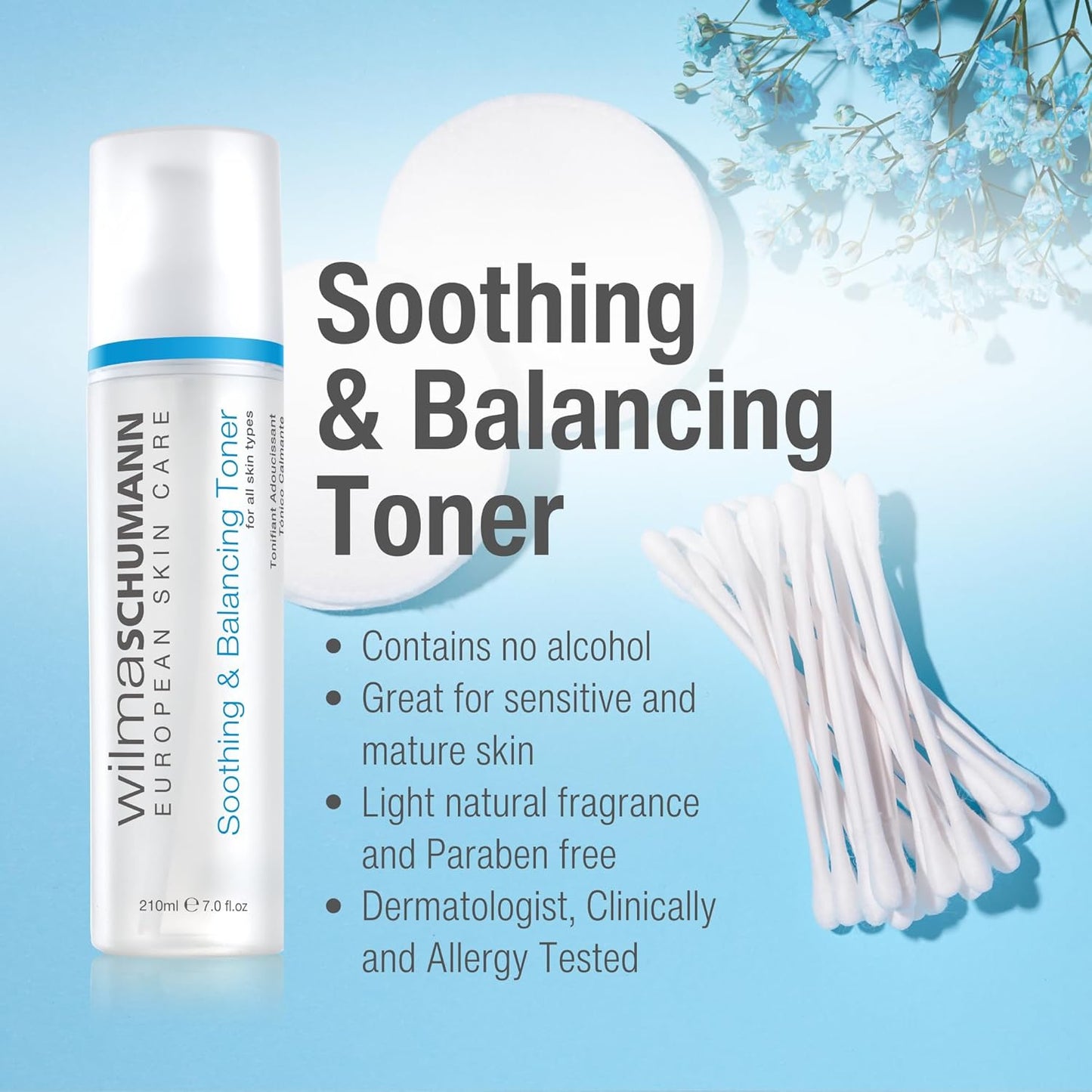 Wilma Schumann Hydrating Face Toner - Soothing & Balancing Formula | 7 oz