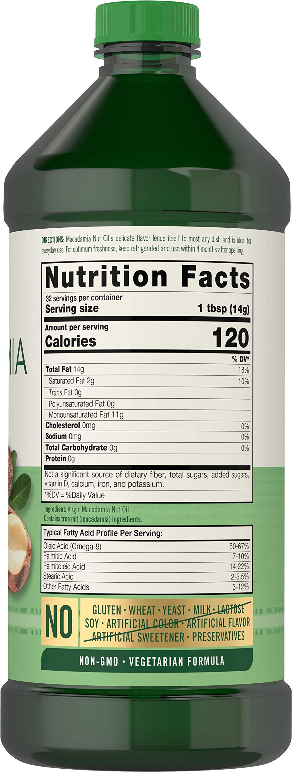 Carlyle Macadamia Nut Oil | 3 x 16 fl oz Bottles | Virgin Cold Pressed with Omega-9 | Food Grade for Cooking | Great for Hair and Skin | Vegetarian, Non-GMO & Gluten Free
